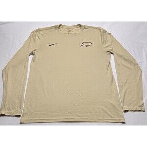 Purdue Boilermakers Nike Long Sleeve Tee Shirt Men’s Size Medium NCAA Dri Fit